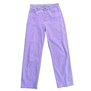 Purple Denim Jeans, High rise, Straight leg, Size 9, Tinseltown